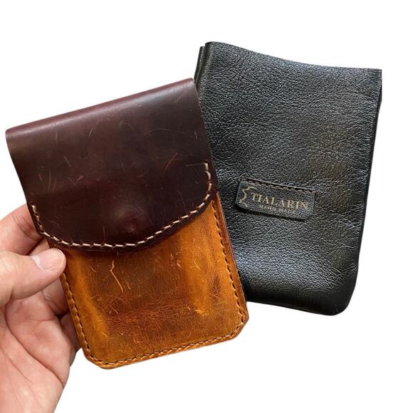 Tialarin Leather Handmade Motorcycle Snap Button Wallet - Picture 1 of 5
